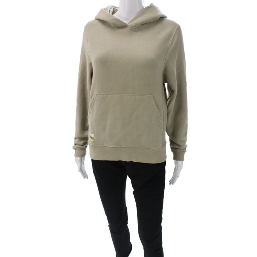 Tracksmith Unisex Pullover Hoodie Beige Crew Neck Long Sleeve Size S